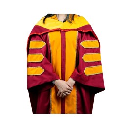 訂製紅色黃色畢業袍     設計嶺南大學畢業袍   大學生禮服    博士      黃色&紅色披巾   DA492 訂製紅色黃色畢業袍     設計嶺南大學畢業袍   大學生禮服    博士      黃色&紅色披巾   DA492